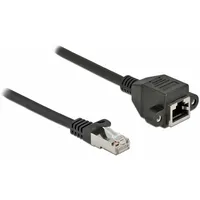 DeLock 87002 RJ45 Netzwerkkabel, Patchkabel CAT 6a S/FTP Schwarz