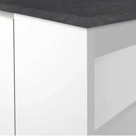 kochstation KS-Sole Kücheninsel 160 cm 2 Türen 4 offene Fächer weiß