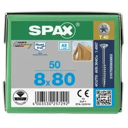 Senkkopfschrauben selbstschneidend Edelstahl A2 beschichtet silber 8 x 80