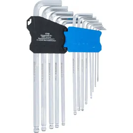 BGS Winkelschlüssel-Satz extra lang Innensechskant/Innensechskant mit Kugelkopf 1,5 - 10 mm