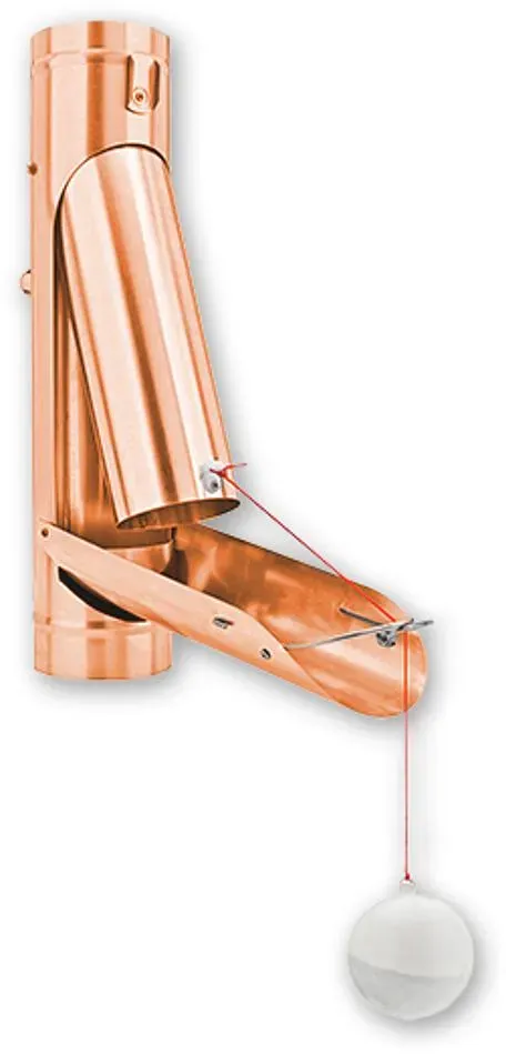Regenwasserklappe Grömo mit Kugel automatisch, Kupfer, verschiedene Größen (Ausführung: Ø 76mm)