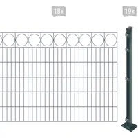 Arvotec Doppelstabmattenzaun »EASY 120 zum Aufschrauben "Ring" mit Zierleiste«, Zaunhöhe 120 cm, Zaunlänge 2 - 60 m 61399401-0 anthrazit H/L: 120 cm x 36 m