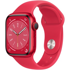 Apple Watch Series 8 GPS + Cellular 41 mm Aluminiumgehäuse (product)red, Sportarmband (product)red