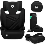 Lionelo Hugo I-Size Autokindersitz ab 4 - 12 Jahre, ab 15 kg - 36 kg, i-Size ISOFIX oder Autogurte- Schwarz Carbon