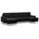 mebligo Eckcouch Textil 4-Sitzer Schwarz