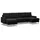 mebligo Eckcouch Textil 4-Sitzer Schwarz