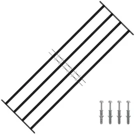 vidaXL Fenstergitter 175 x 60 cm pulverbeschichteter Stahl