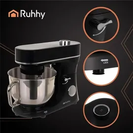 ruhhy 25726 Küchenmaschine 6,2 l, 2000 W, mit Heizfunktion, schwarz