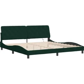 vidaXL Bettgestell 200 x 200 cm Dunkelgrün