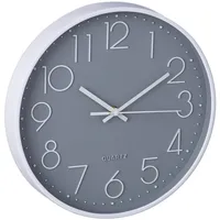 Relaxdays Moderne Wanduhr 30,0 cm 30 grau/weiß
