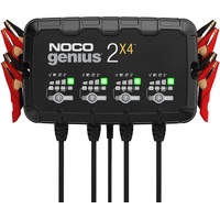NOCO GENIUS2X4, 8A (2A/Bank) Ladegerät, 6V/12V Batterieladegerät, Erhaltungsladegerät und Desulfator mit Temperaturkompensation