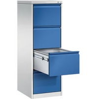 CP-Möbel Hängeregisterschrank Acurado C2000, 1-bahnig, 4 Schübe, lichtgrau / blau