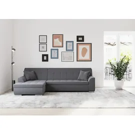 DOMO collection Ecksofa DOMO COLLECTION "TREVISO viele Bezüge, auch in Cord, L-Form, 267x178 cm", grau, B:267cm H:83cm T:178cm, 100% Polyester, Sofas, Ecksofa, wahlw. mit Bettfunktion, inkl. Zierkissen, Unser Dauertiefpreis