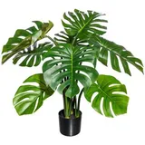 creativ-green Kunstpflanze Splitphilodendron, im Topf, Höhe 90 cm