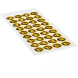 Dreifke® Prüfplakette ELEKTRO-CHECK Geprüft.., 2028, gelb, Dokumentenfolie, Ø 20mm, 36 Stk.
