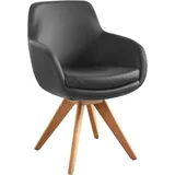 Musterring Esszimmerstuhl Tavia (Set, 2 St), Stativgestell Eiche Bianco, Drehfunktion optional, diverse Farben grau