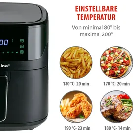 Alpina Heißluftfritteuse 6L schwarz