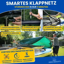 Zero Gravity Outdoor Trampolin 427 cm rund Blau/Gelb