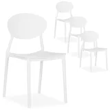 Homestyle4u Gartenstuhl 41 x 41 x 80,5 cm weiß 4 St.