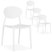 Homestyle4u Gartenstuhl 41 x 41 x 80,5 cm weiß 4 St.