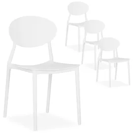 Homestyle4u Gartenstuhl 41 x 41 x 80,5 cm weiß 4 St.