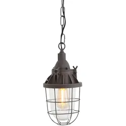 Pendellampe Hängeleuchte Esstischleuchte Industriell Gitter Küchenlampe braun