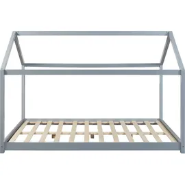 [en.casa] Kinderbett Cerro Hausbett 120 x 200 cm grau grau