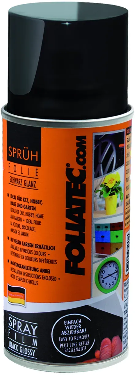 FOLIATEC Sprühfolie / Karosseriefolie schwarz glänzend (150 ml) 20362 0.15l