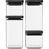 Brabantia Küchenbehälter quadratisch dunkelgrau 4 St.