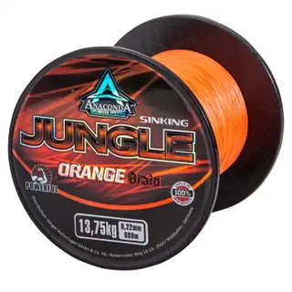 Anaconda Jungle Orange Fast Sinking Braid (600 m), Orange, Ø mm: 0,20 / 600 m