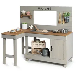 MUDDY BUDDY Matschküche »Mud Cafe«, Ab 3 Jahren, Zypressenholz
