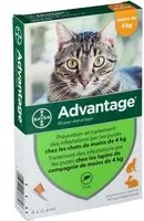 Advantage 40 pour chat et lapin Pipette(S) Unidose(S) 4x0,4 ml