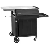 BBQ-Toro Grillwagen 100 x 73 x 91 cm, Schwarz, Grilltisch mit großer Arbeitsfläche, Beistelltisch | Schwarz