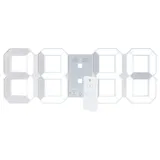 Lunartec Digitale XXL-LED-Tisch- & Wanduhr weiß