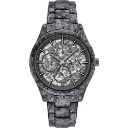 Multifunktionsuhr ARMANI EXCHANGE, grau, Armbanduhren, Herren, Quarzuhr, Armbanduhr, Herrenuhr, analog, Edelstahlarmband