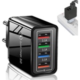 4-Port Multi USB Netzteil,USB Ladegerät,USB Netzteil High-Speed ladeadapter,Kompatibel mit den meisten digitalen Produkten auf dem Markt