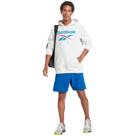 Reebok Identity Fleece Stacked Logo Pullover Sweatshirt - White - L