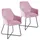 Svita JOSIE Dining 2er Set Esszimmerstuhl Sessel Polsterstuhl Samt Pink