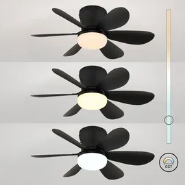 GLOBO Deckenventilator 51 cm Schwarz