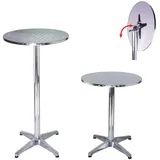 Baumarktplus 2x Stehtisch 2in1 Alu höhenverstellbar 70/115cm Ø60cm Bistrotisch Bartisch