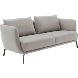 Schöner Wohnen 3-Sitzer "Pearl - 5 Jahre Hersteller-Garantie, auch in Bouclé", silber, B:210cm H:71cm T:91cm, 96% Polyester, 4% Polyacryl, SCHÖNER WOHNEN-KOLLEKTION, Sofas, Maße (B/H/T): 210/71/91 cm, Füße Metall