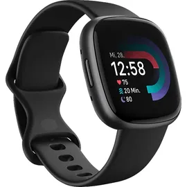 Fitbit Versa 4 aluminium graphit schwarz/schwarz