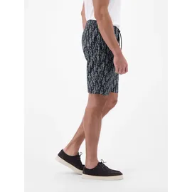 Lerros Chinoshorts "Leichte Chino-Bermuda mit marinem Print", Herren, Gr. 32, blau (blau night), 80% Baumwolle, 20% Leinen, Hosen Chinoshorts