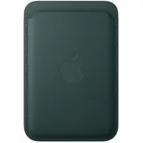 Apple iPhone Feingewebe Wallet mit MagSafe Dunkelgrün