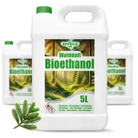 Bioethanol 96,6% 15L | Bio Alkohol Waldduft 96,6% 3x5L | Bioethanol für Kamin, Tischkamin, Bioethanol Kamin | Bioethanol Waldduft | Saubere Verbre...