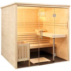 Sauna Alaska View aus massiver Fichte 208 x 206 x 204 cm