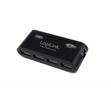 Logilink schwarz USB-Hub, 4x USB-A 3.0, USB-B 3.0 [Buchse] (UA0170)