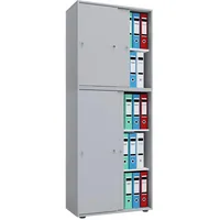 VCM Lona Aktenschrank 70 x 37 x 183 cm grau
