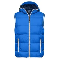 Herrenweste maritim JN1076, nautic-blau/weiß, Größe XXL - blau - XXL