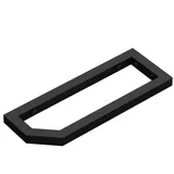 doporro - 48x2.5x15 Cm Rostfreie Edelstahl Wandkonsole Schwarz Wandhalter Wh03 Träger Regalträger Regalhalter (1 Stück)